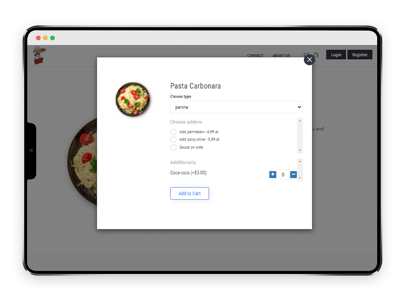 Create your ordering page